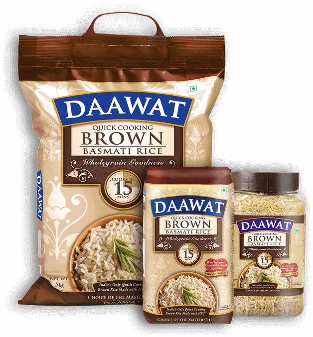 Daawat Brown Rice - Daawat Basmati Brown Rice (628x677), Png Download