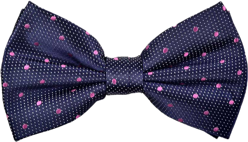 Spotted Marley Bow Tie In Pink - Polka Dot (1000x668), Png Download