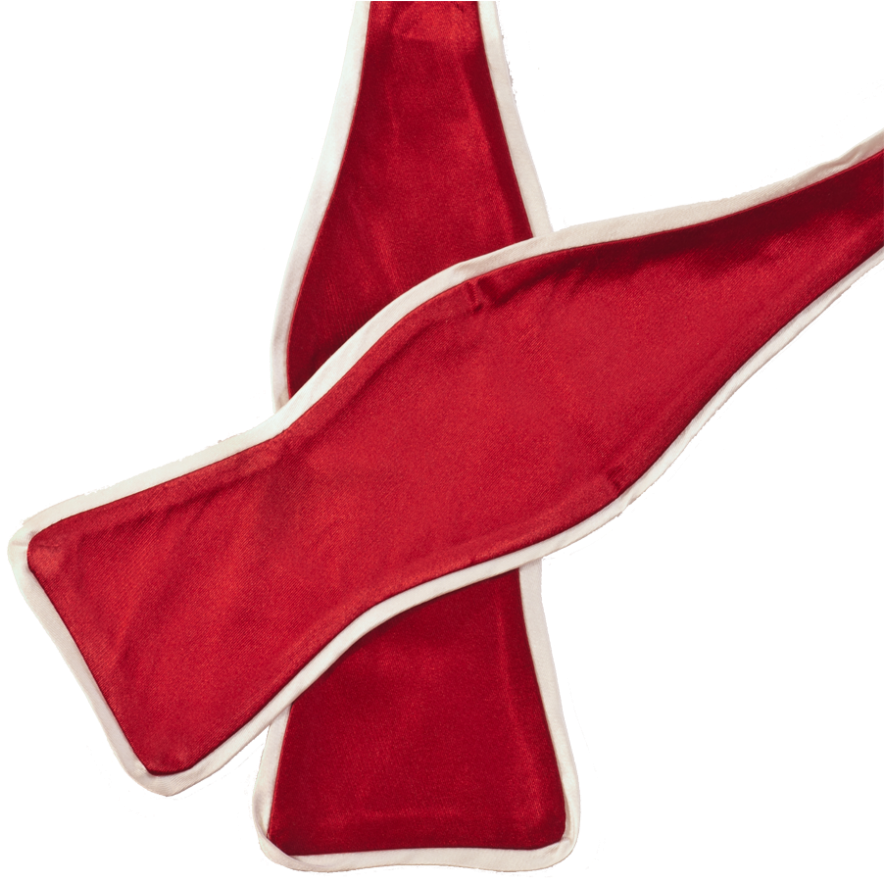 Inspired Knots- Red Bow Tie White Trim - Sock (980x980), Png Download