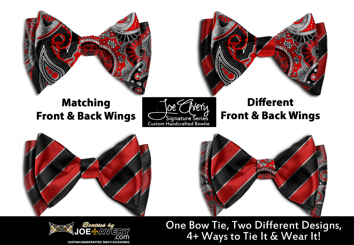 Striped Bow Tie Png - Two Pattern Bow Tie (1152x798), Png Download