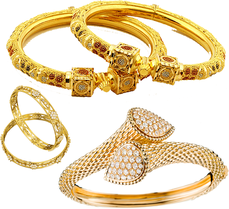 Image02 - Tanishq Bangle Of Gold (770x720), Png Download
