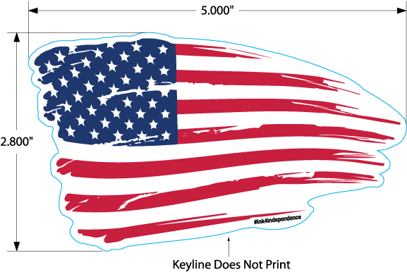 American Flag Graphic Decal - Transparent Background Us Flag Png (600x600), Png Download