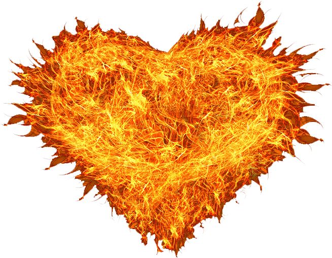 Fire Heart Png Transparent - Wallpaper (1000x824), Png Download