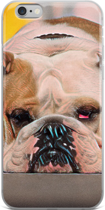 English Bulldog Iphone Case - Pug (1000x1000), Png Download
