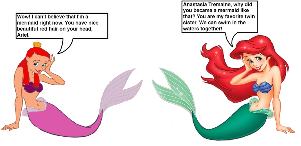 This Png File Is About Twin , Sister - Ariel's Twin Sister (1024x549), Png Download