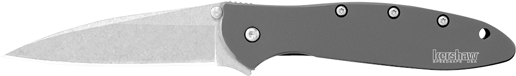 Kershaw Leek Stonewashed Blade (1020x400), Png Download