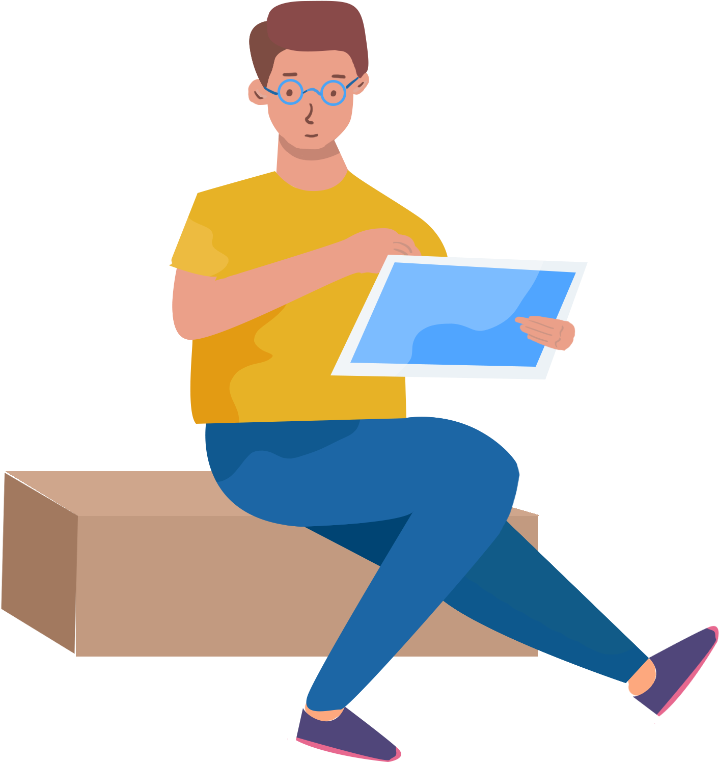 Report Office Man Work Png And Psd - Sitting (2000x2000), Png Download