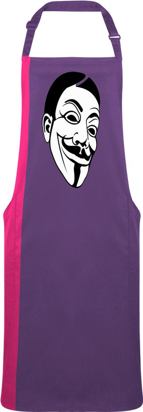 Tablier Long Bicolore Guy Fawkes Mask Par Mebarek Refai - Active Tank (690x850), Png Download