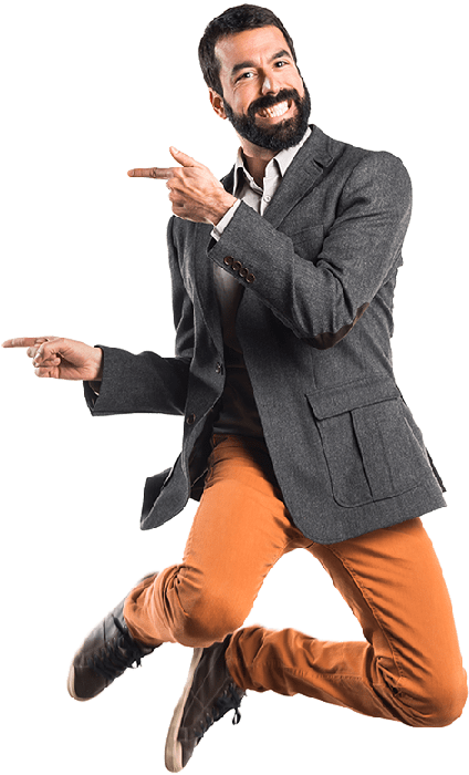 Guy Excited Jumping In Air - Week (450x723), Png Download