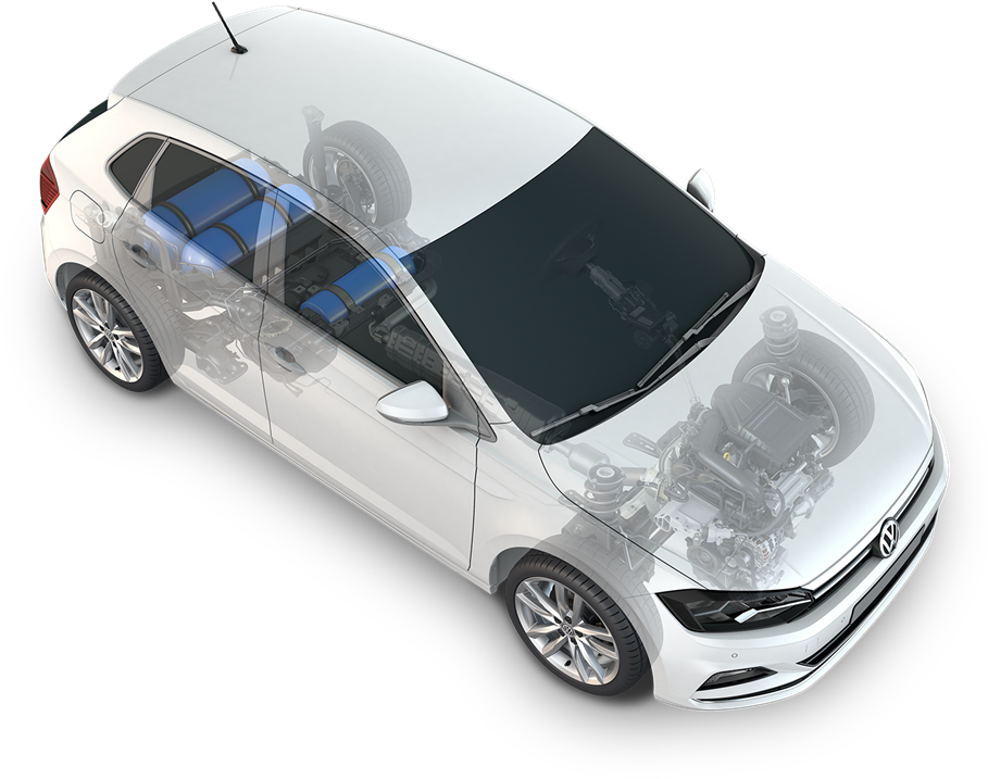 A Third Natural Gas Fuel Tank Increases Range In Natural - Volkswagen Polo (921x737), Png Download
