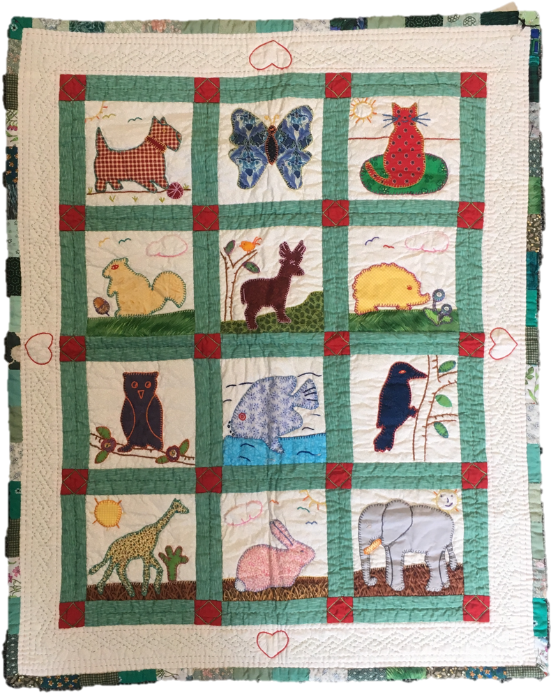 Children's Handmade Quilt Red Terrier - Patchwork (1125x1125), Png Download