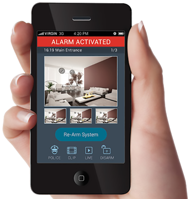 Smart Home Protection's Burglar Alarm Mobile Application - Application Smartphone Risco (676x676), Png Download