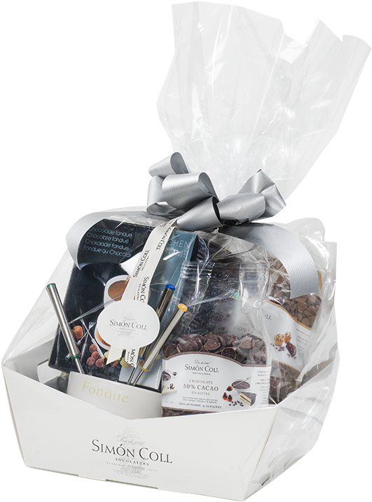 Fondue Gift Set With 2 Chocolate Drops Packs To Melt - Mishloach Manot (900x900), Png Download