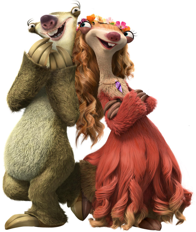 Ia5 Char Shot Sid Brooke 2 Ice Age Sid, Ice Age Collision - Sid Y Brooke La Era De Hielo (1013x1024), Png Download