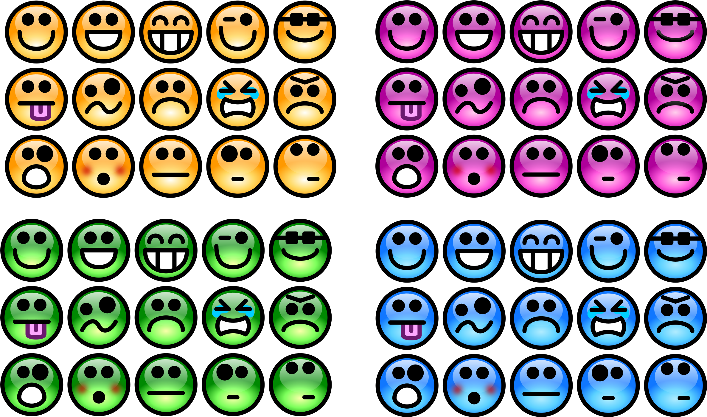 Shocked Face Emoticon Png (2400x1426), Png Download