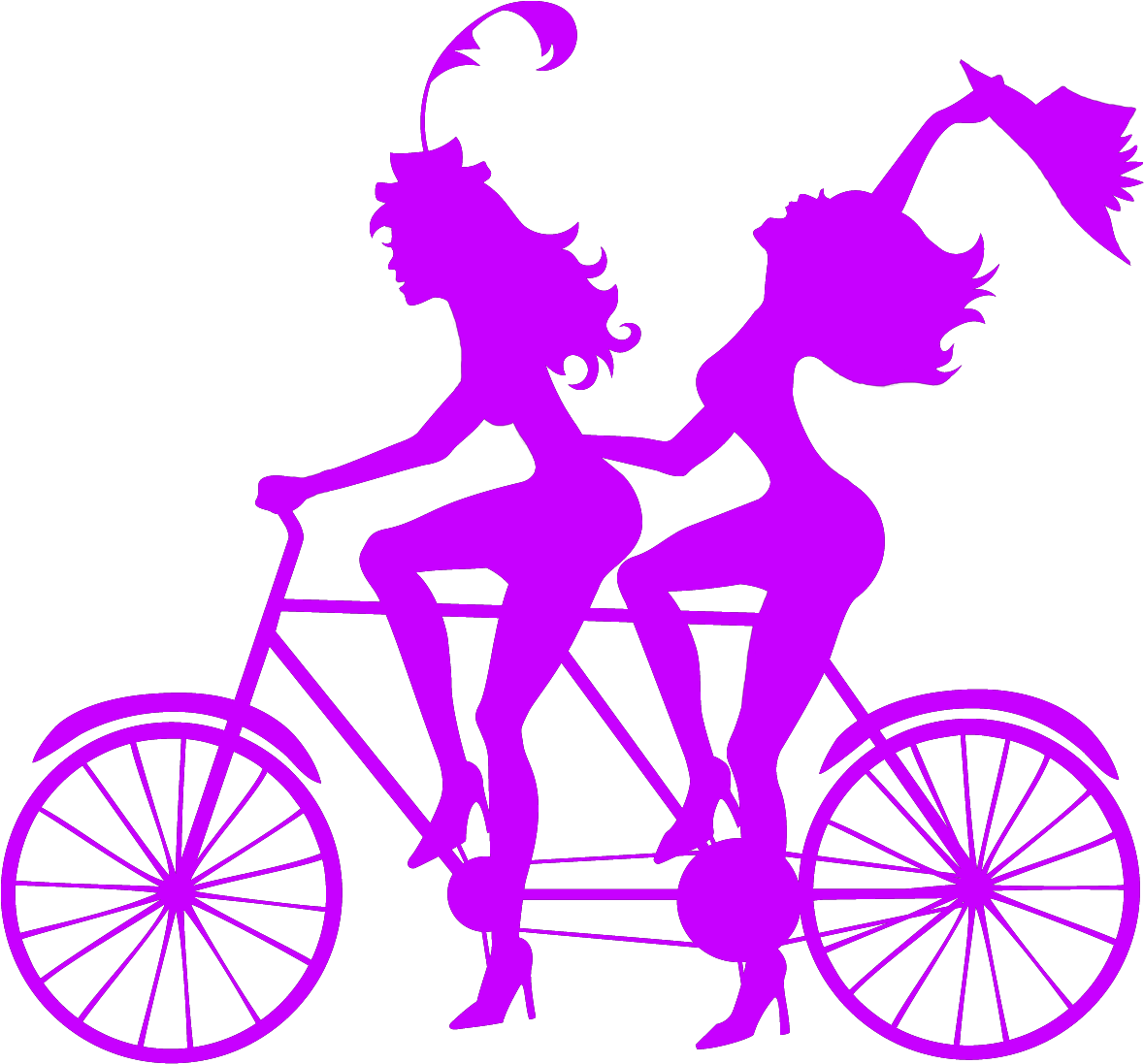 The Hat Girls - Bicycle (1200x1200), Png Download