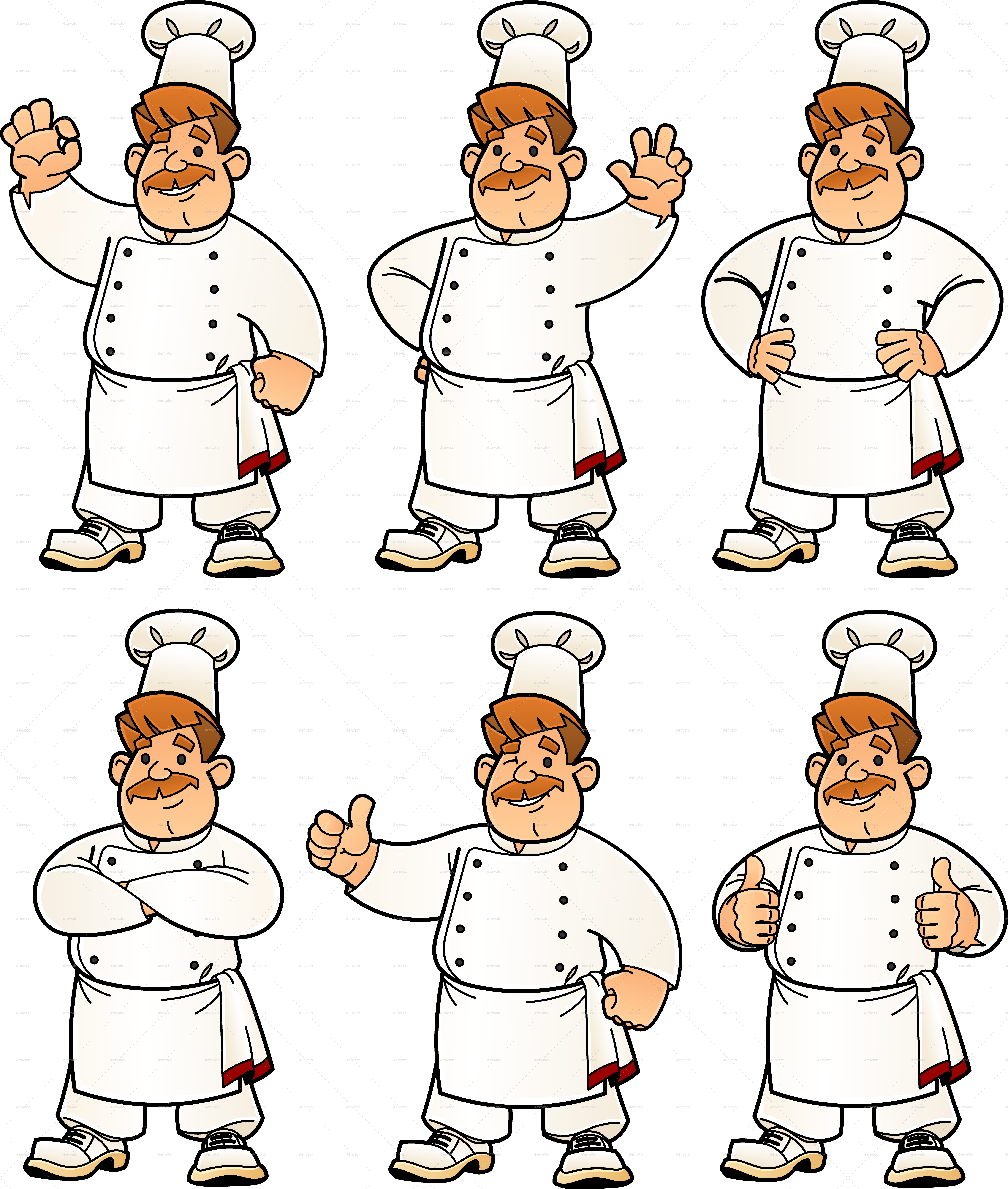 Gestures Of Chef (6419x7571), Png Download