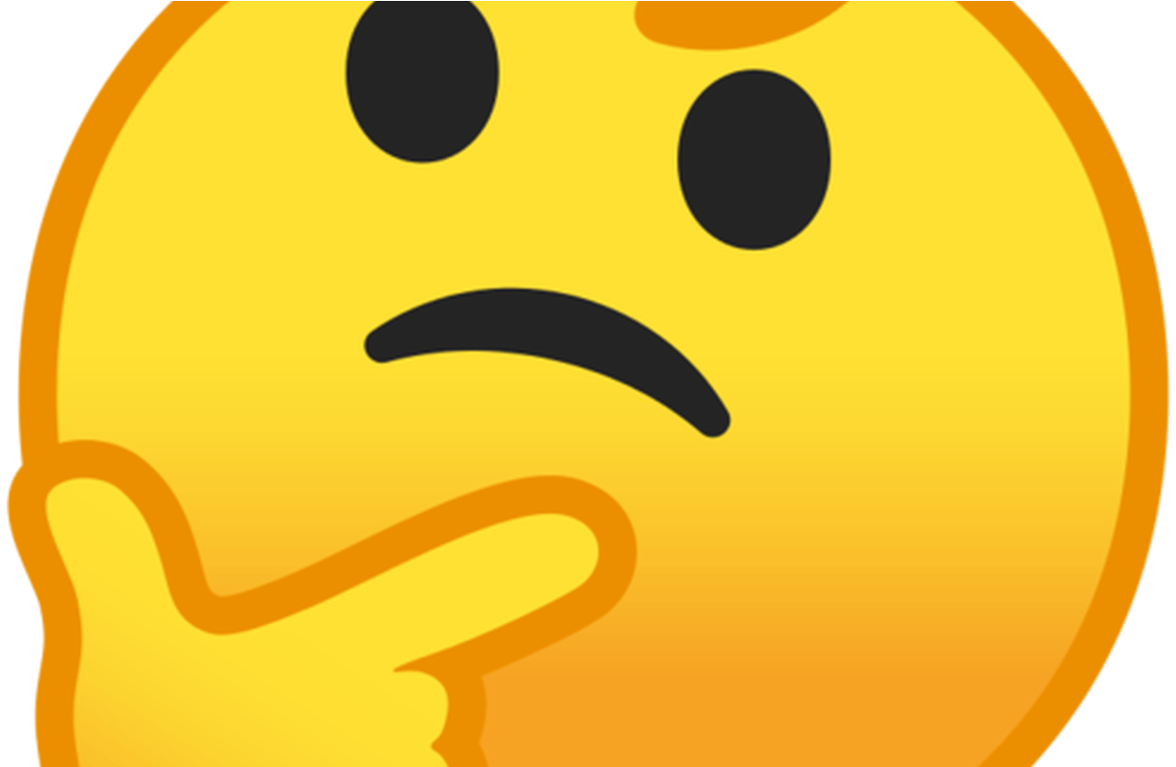 Thinking Face Emoji "thinking Emoji" - Smiley (1368x855), Png Download