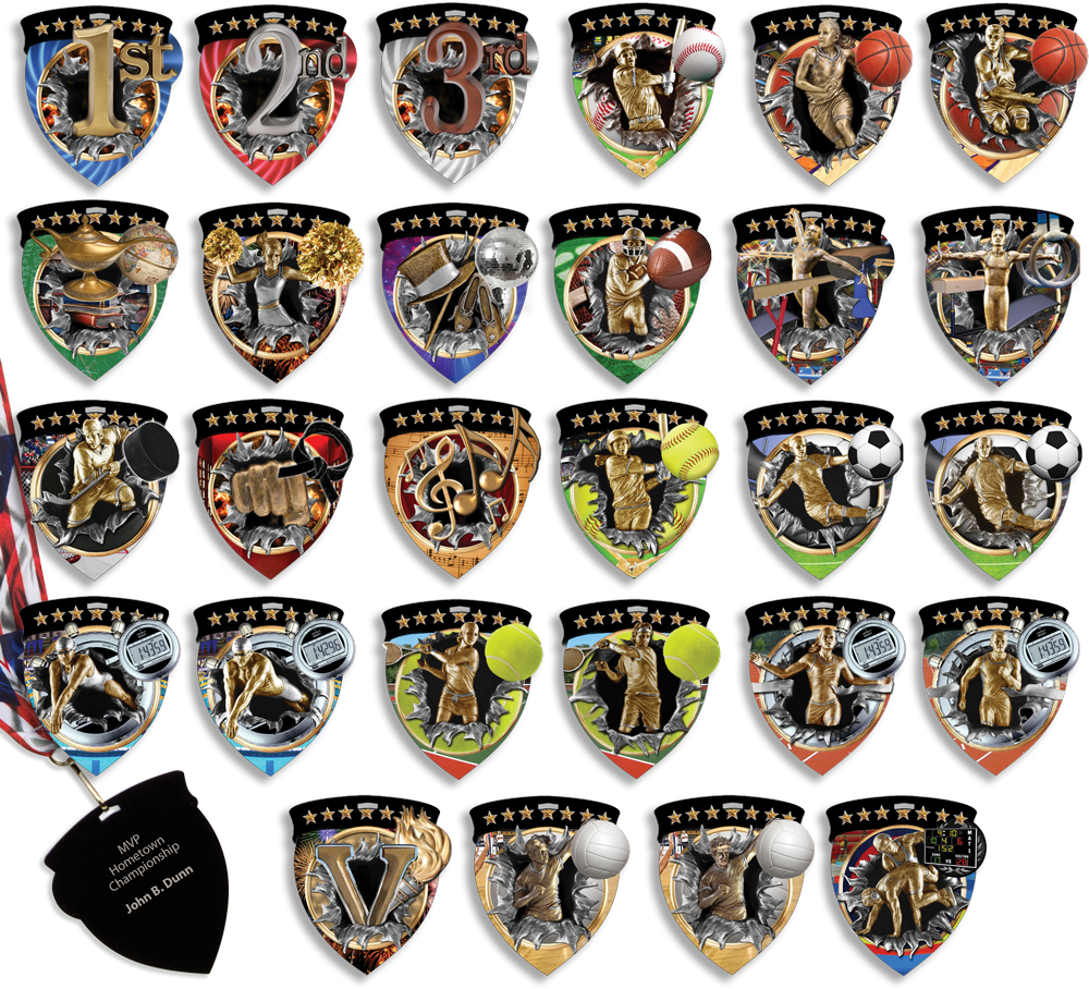 3'' Full Color Burst Medals - Football 3 Inch Medals (1000x908), Png Download
