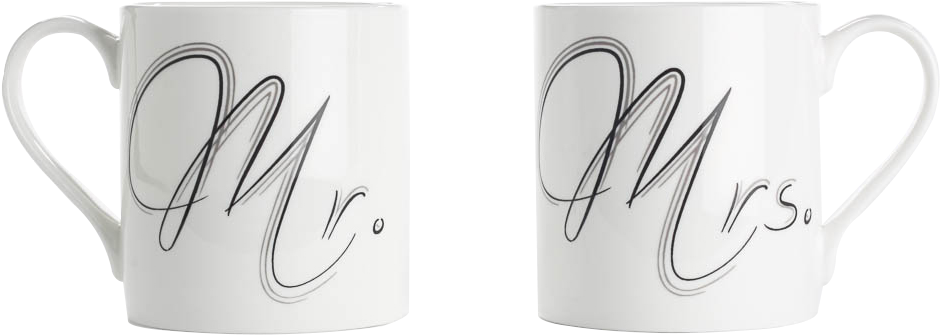 Mrmrs Mug Set - Coffee Cup (1000x1000), Png Download