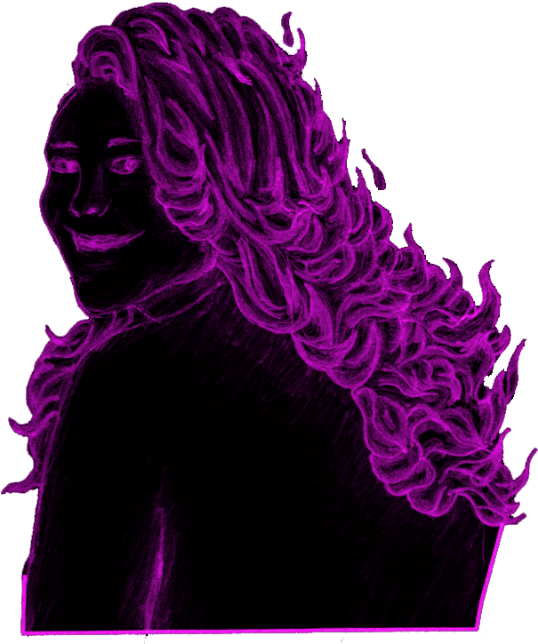 Purple Fire - Illustration (682x790), Png Download