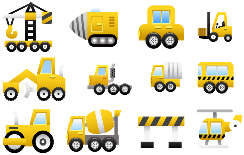 Zapwalls Decals Construction Kids Set (900x607), Png Download