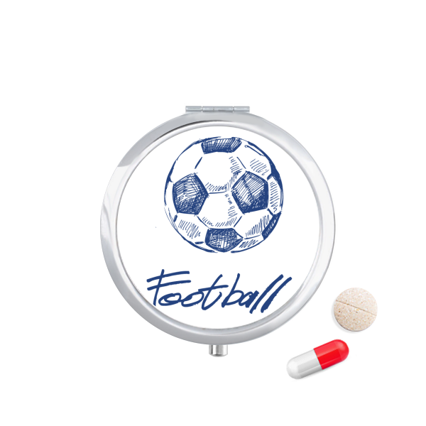 Simple Cartoon Football Blue Pattern Travel Pocket - Pharmaceutical Drug (600x600), Png Download