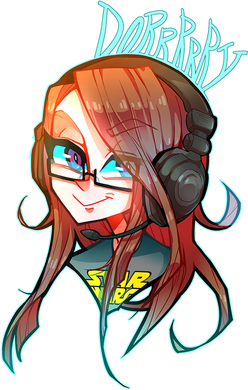 Gamer Girl Png - Drawing Gamer (600x859), Png Download