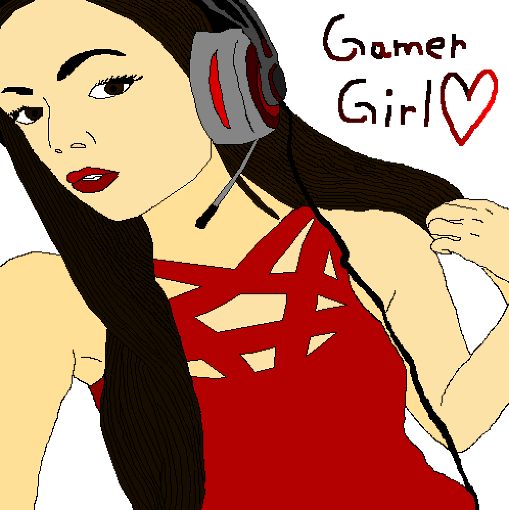 Gamer Girl <3 - Illustration (996x998), Png Download