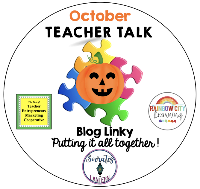 Teacher Talk October - Label (668x632), Png Download