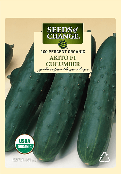 Organic Akito F-1 Slicing Cucumber Seeds - Seeds Of Change (573x573), Png Download