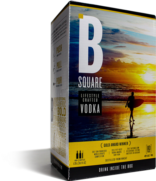 B Square Vodka (594x600), Png Download