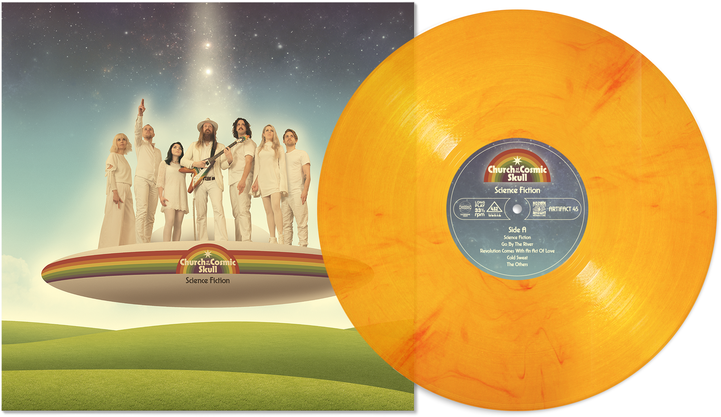 Solar Flare Edition Vinyl - Church Of Cosmic Skull (600x600), Png Download