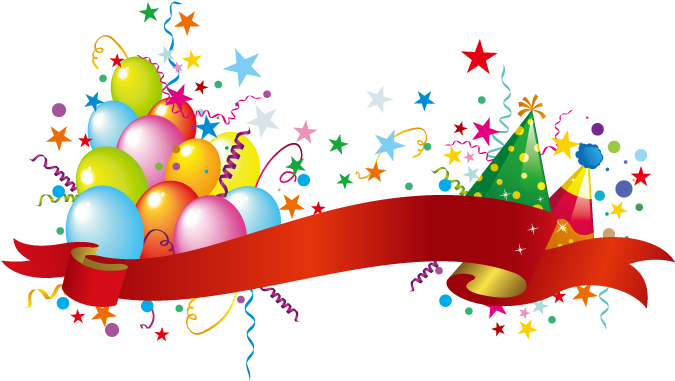 Party Hat Balloon Birthday Balloons And Transprent - Fondo De Serpentinas Y Globos (842x614), Png Download