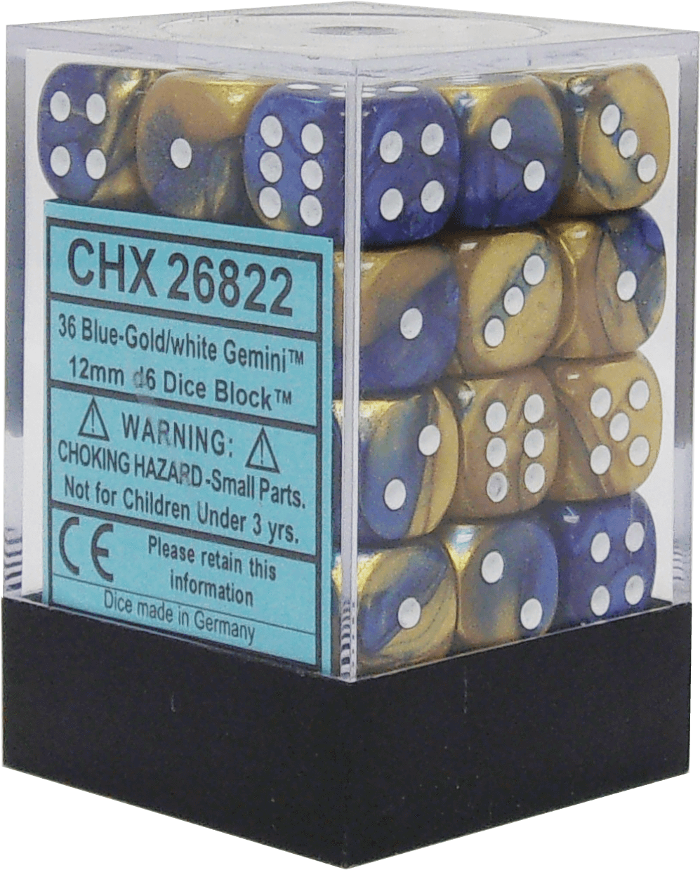 Gemini Blue-gold With White 12mm D6 - Collectible Card Game (1512x1800), Png Download