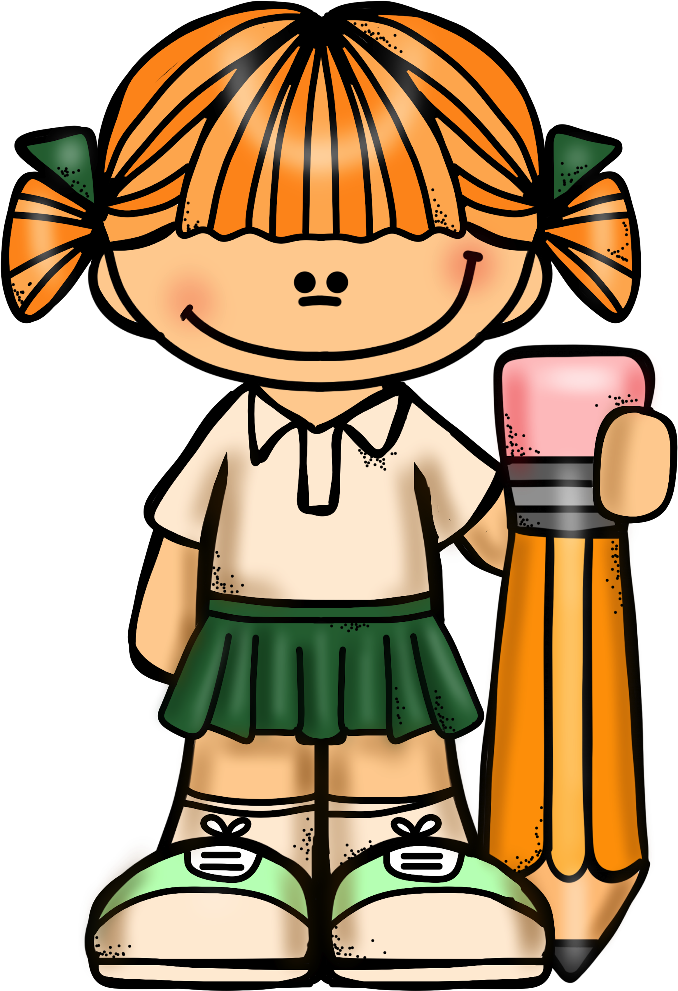 Picture Library I Like Writing With A Pencil D - Educlips Niños (2400x3494), Png Download