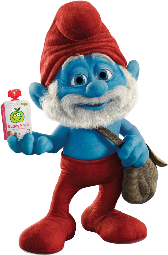 Bobby Palmer - Papa Smurf Smurfette Gif (712x1058), Png Download