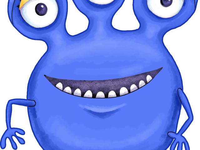 Pink Eyes Clipart Alien Creature - Three Eyed Monster (640x480), Png Download