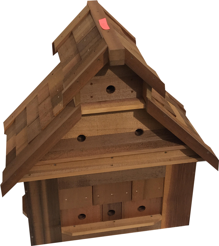 Larger Red Cedar Birdhouse - House (1000x1000), Png Download