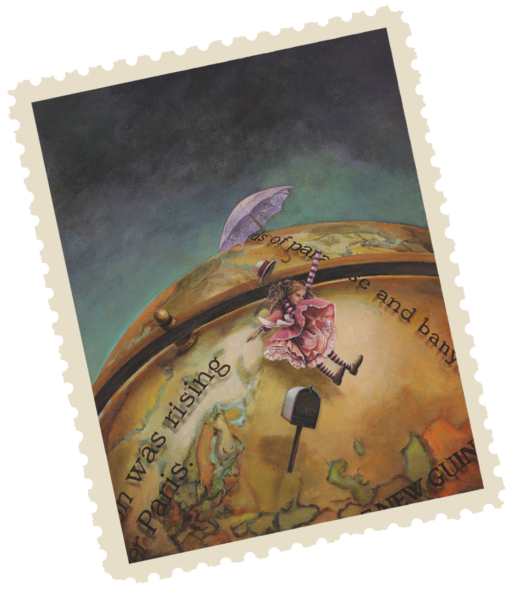 Globe Jumping Stamp For Web (1000x1158), Png Download