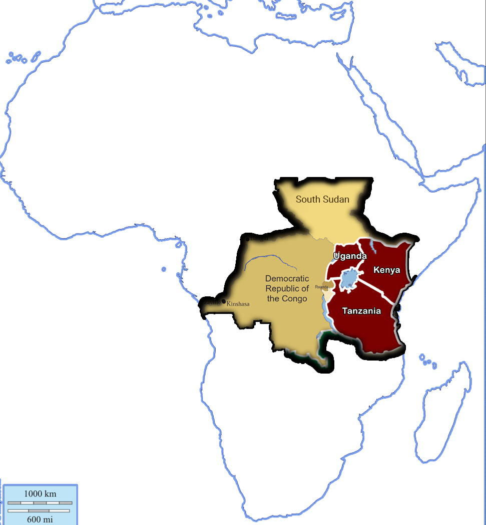 Map Of Africa Showing Where Tuyambe Workd - Blank Map Of North Africa (971x1047), Png Download