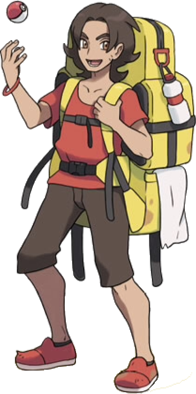 Xy Backpacker - Pokemon Trainer With Beard (400x803), Png Download