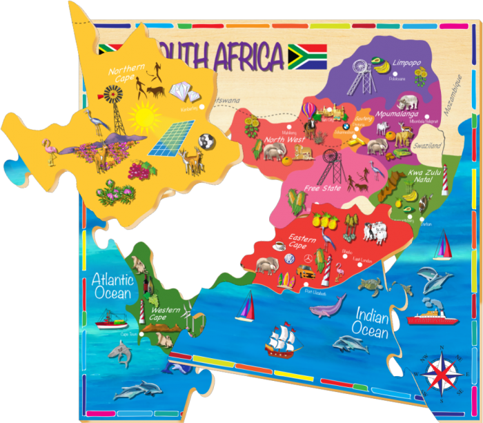 Wooden Map Of South Africa - Map (700x613), Png Download