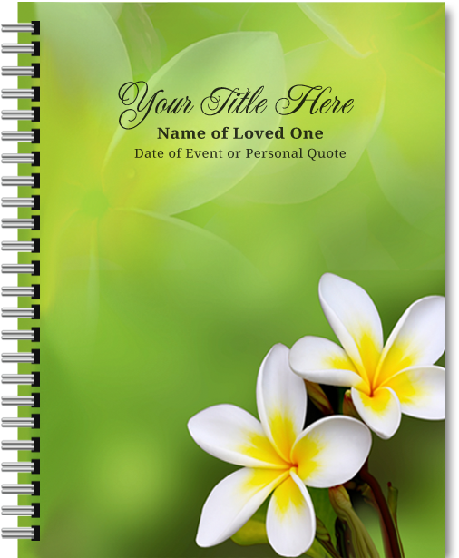 Plumeria Wire Memorial Guest Book - Flowers With Black Background (864x710), Png Download