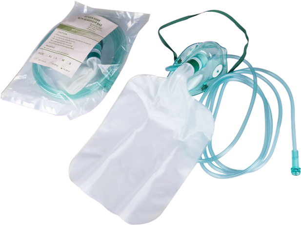 Ap-122 Oxygen Mask With Reservoir Bag - Oxygen Mask (640x640), Png Download