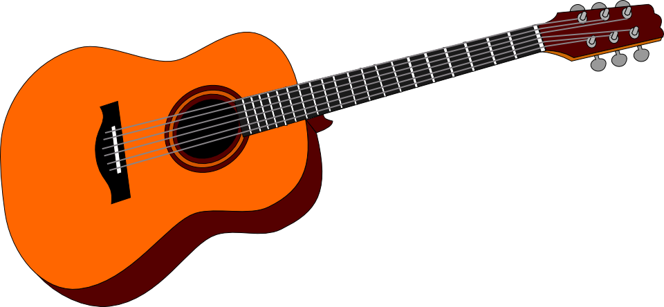Guitarra Png Dibujo - Dibujos De Guitarras A Color (960x444), Png Download