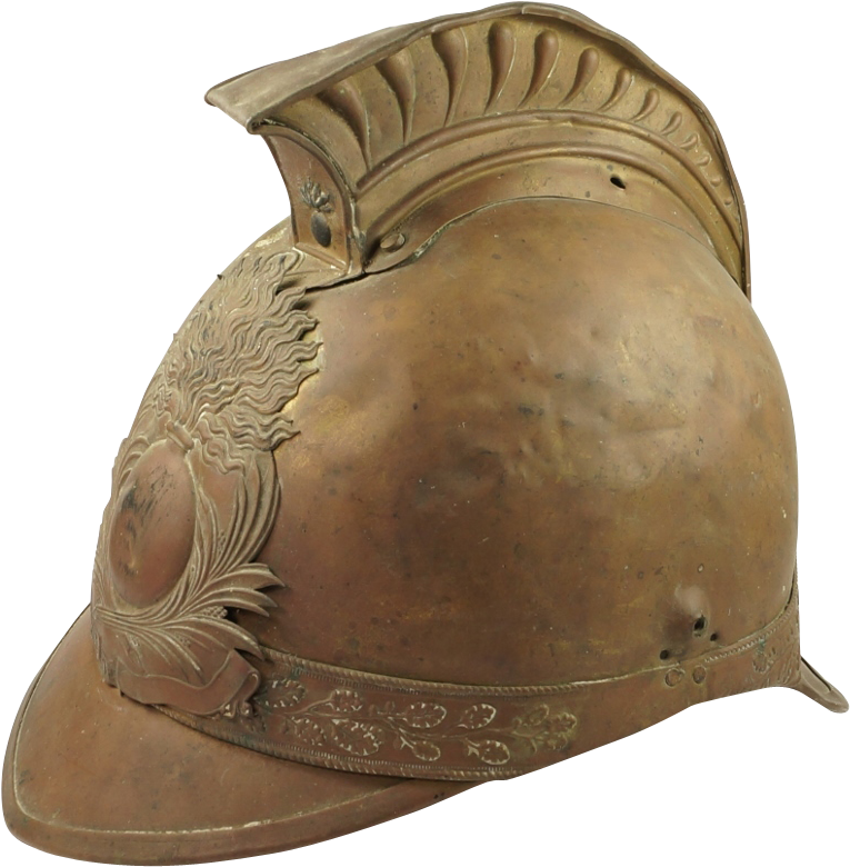 19th Century French Pompiers Fireman's Helmet From - Helmet 1920 Firefighters Ohio (779x779), Png Download