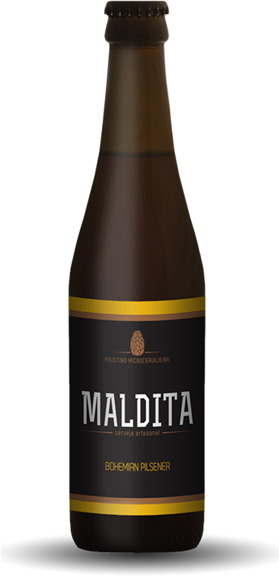 Maldita Cerveja Artesanal De Portugal - Beer Bottle (393x846), Png Download