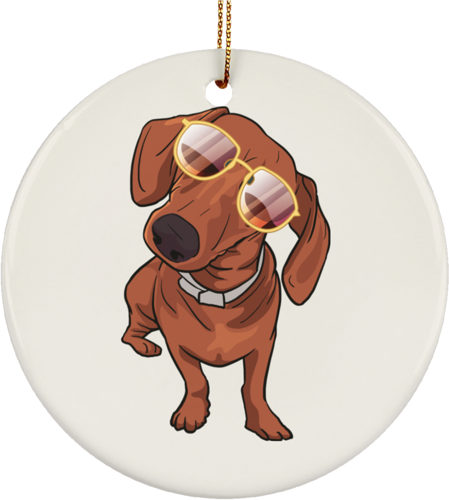 Dachshund Dog Ornament Christmas Tree Ornaments Holiday - Puppy (1024x1024), Png Download