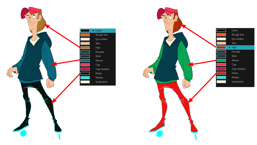When You Modify The Colour Of An Existing Swatch, It - Great Character Color Palette (901x508), Png Download